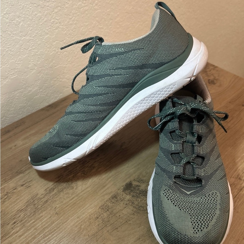 Hoka Women's Athletic Shoes in Green and White